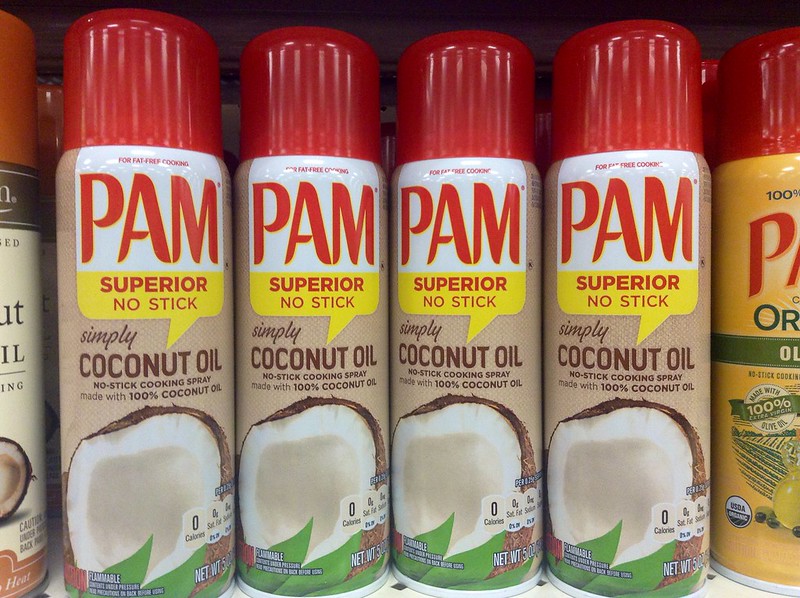 coconut oil spray - Mike Mozart Pam Cooking Spray Coconut Oil - CC BY 2.0